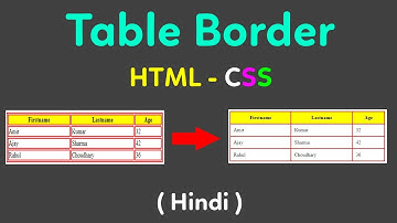 How to style border of a HTML table | HTML Table border style | HTML CSS Style