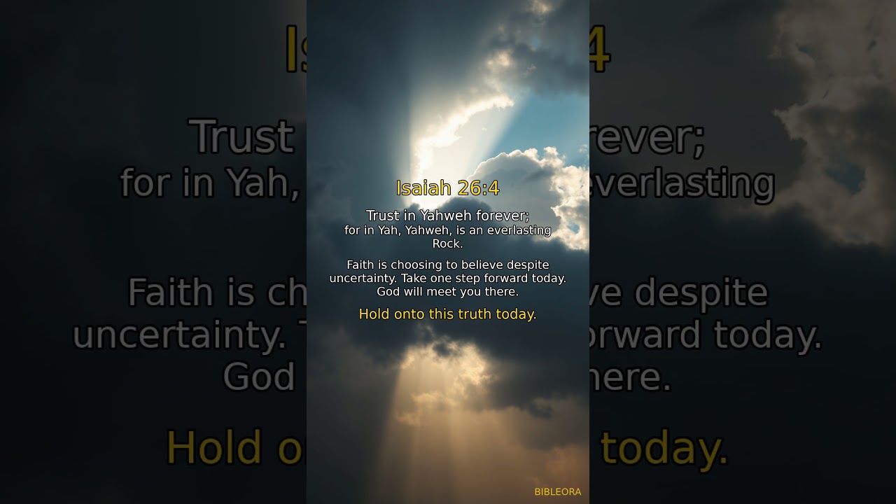 🙏 GOD'S WORD: Strengthen Your Faith | Isaiah 26:4 #shorts