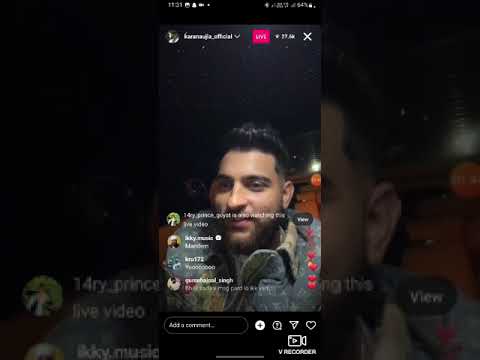 Karan Aujla Latest Instagram live ♥