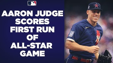 Aaron Judge scores the first run of the 2021 All-Star Game! (Marcus Semien drives him in!)