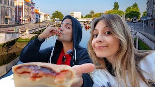No nos esperabamos esto de la comida tipica de Portugal AVEIRO
