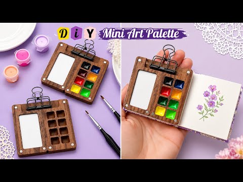 How to Make Your Own Mini Color/Paint Palette at Home 🎨