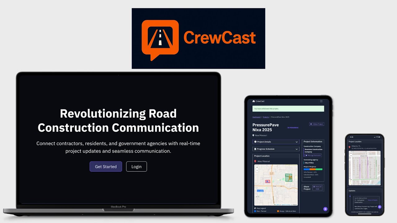 CrewCast - Road Construction Communication App