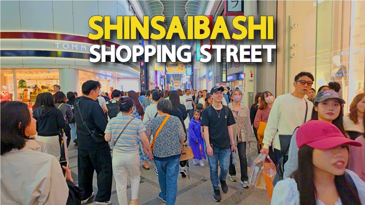 【4K】𝐖𝐀𝐋𝐊 🇯🇵 Shinsaibashi-Suji Shopping Street in Osaka, Japan