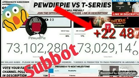 9 Times T-series using Sub bot(captured on camera)