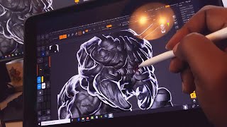Using Zbrush 2020 on an iPad Pro with Apple Pencil, using Easy Canvas & Tablet Pro ~ Tutorial