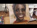 Мои рисовалки. Улыбка африканской королевы, девушка из фильма и картина из цветовых пятен.