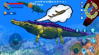 Sarcosuchus vs Onchopristis - Sarcosuchus Simulator - Android Gameplay #8 - Dinosaur Simulator screenshot 4