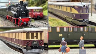 Alltag bei der Deutschen Reichsbahn - H0 Modelleisenbahn Fahrvideo / DR Triebwagen SVT Dampflok HO