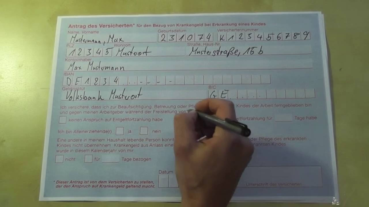 Update Kinderkrankenschein richtig ausfüllen - detaillierte Anleitung