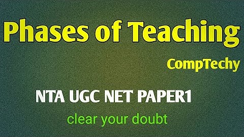 Phases of teaching in hindi/Teaching aptitude with Neha Dhiman/NTA UGC NET PAPER1/CompTechy