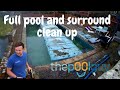 Full pool and surround clean up