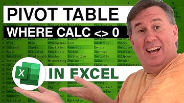 Excel - Filter Pivot Table Where Calculated Item is Not Zero - Episode 1922