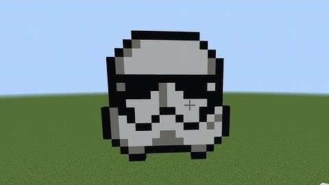 Minecraft Pixel Art Tutorial - Stormtrooper Head (Star Wars)