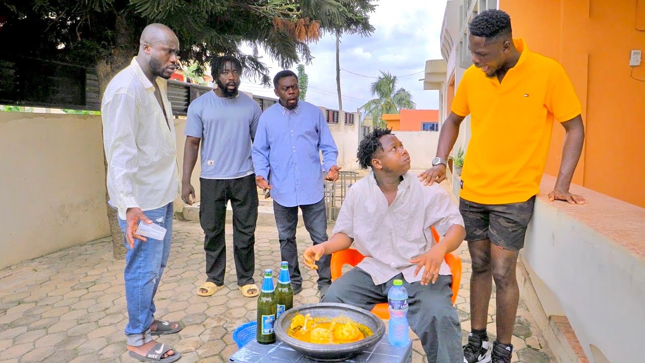 😂💔Eiiii KYEKYEKU eating his godfather food AKABENEZER what will happen to KYEKYEKU Akokoa nkwan😂💔