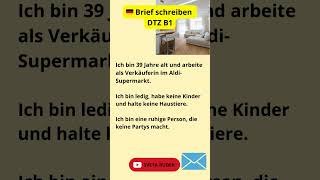 🇩🇪 Briefe / E-Mail schreiben DTZ A2/B1 - Wohnung besichtigen #dtz #dtzb1 #briefschreiben