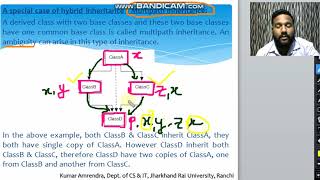 Lecture 10 'B' A special case of hybrid inheritance  Multipath inheritance