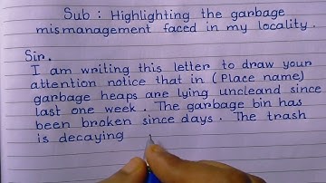 Letter to The Editor About Garbage Problem