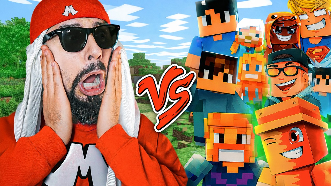 11 Youtubers de Minecraft (Creative Squad) Vs. Mussa - Batalha de Rima Animada