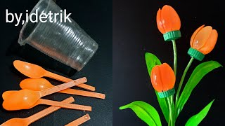 IDE KREATIF TERBARU DARI SENDOK DAN GELAS PLASTIK YANG CANTIK SERTA MENARIK