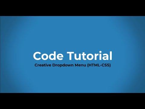 Creative Dropdown Menu ( HTML &  CSS )