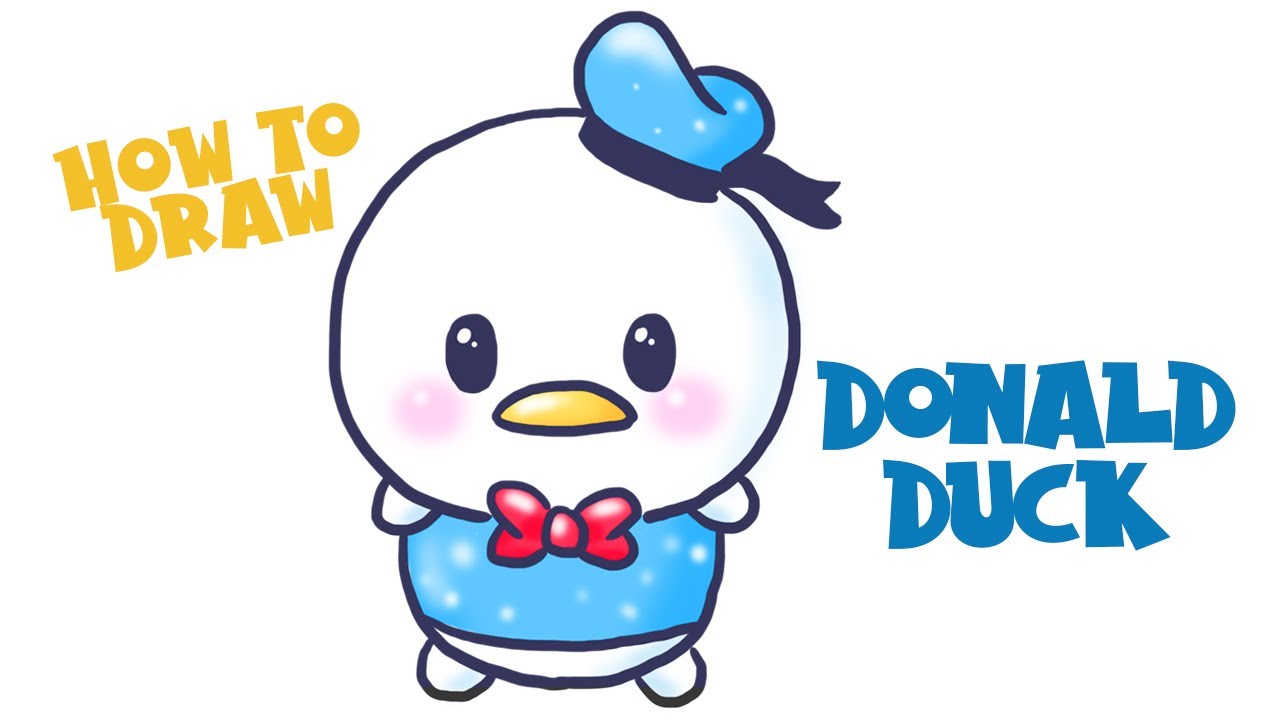 How to Draw Donald Duck Tsum Tsum (step by step) - YouTube