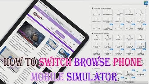 How to Switch Browser to Phone Mobile Simulator