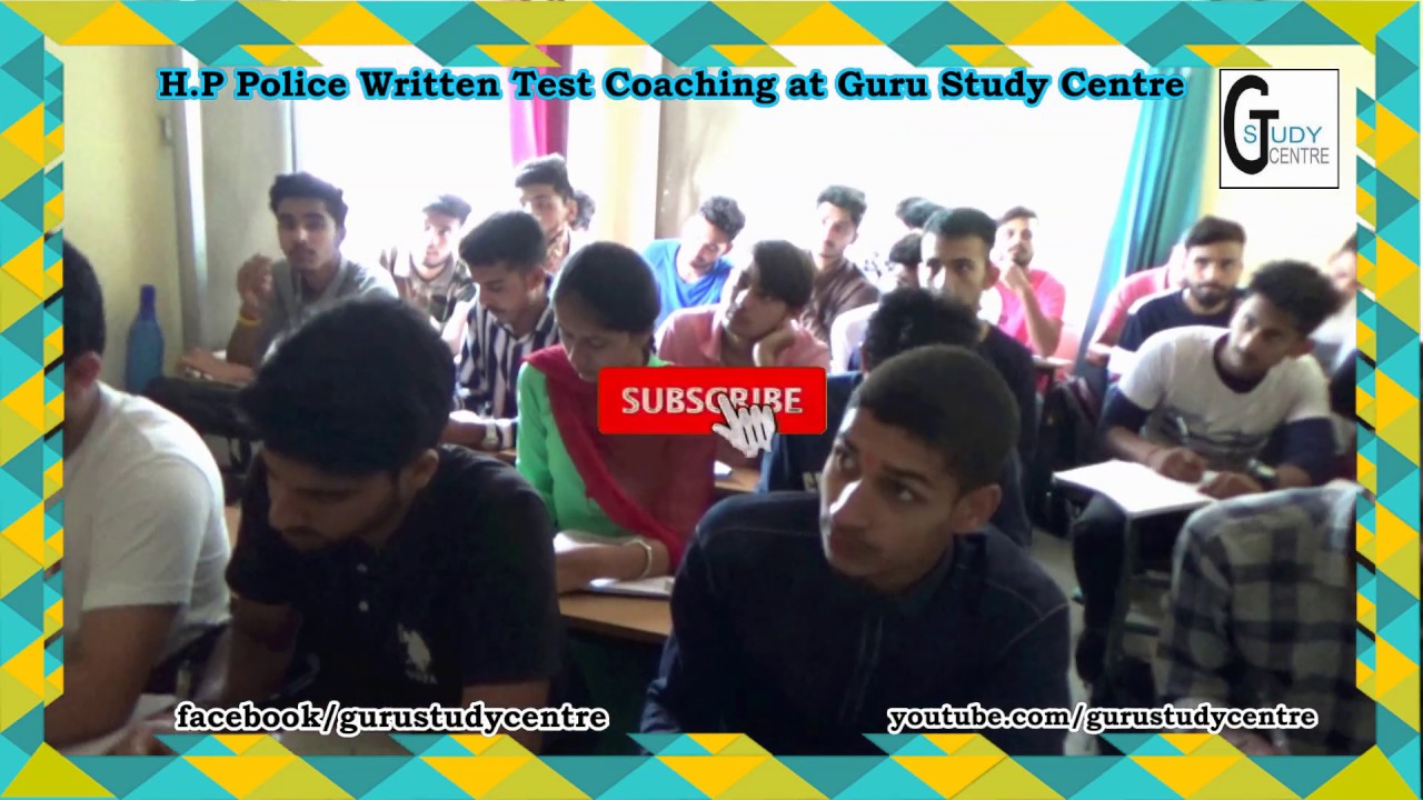 H.P Police Written Test Coaching at Guru Study Centre Dharamshala
