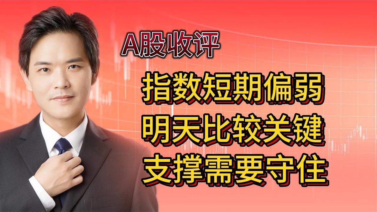 A股收评:大盘走势偏弱,明天支撑需要守住,直接给出观点 - YouTube