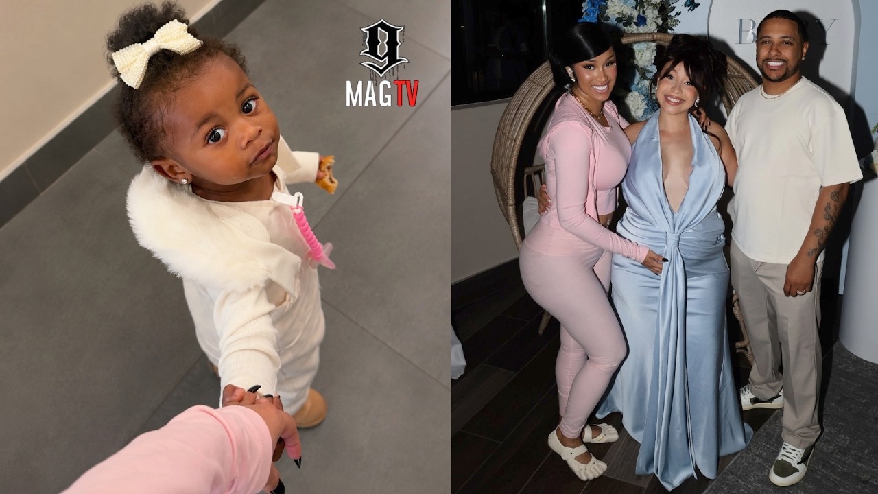 Cardi B's Daughter Blossom Tries To Get Her To Leave Cousin's Baby Shower Early! 👶🏽