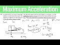 Physics Quiz on Friction and Acceleration