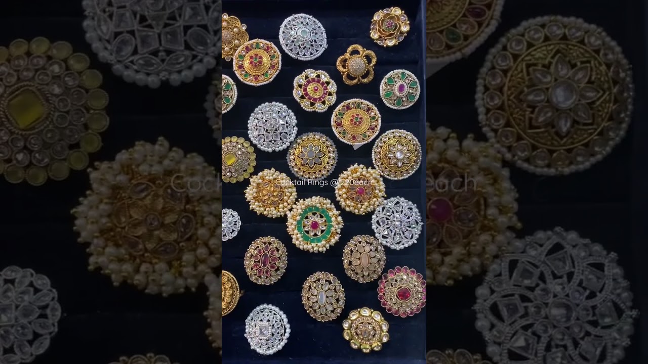 Designer Cocktail Rings At Wholesale Rates | kundan Finger Rings