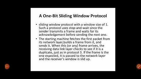 One bit sliding window protocol