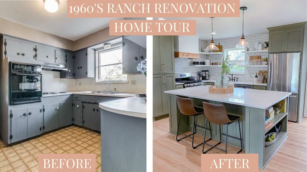 1960'S Ranch Renovation - Midcentury Modern Farmhouse Mix Home Tour -  Youtube