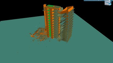 INACHUS - Structural analysis of an Office tower, Devastating earthquake, Case 4