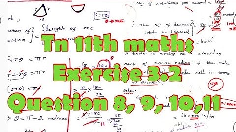 Tn 11th maths exercise 3.2 question 8, 9, 10,11.