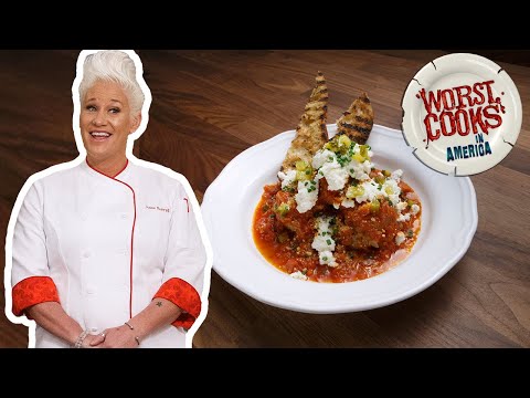 anne-burrell-makes-meatballs-with-marinara-|-worst-cooks-in-america