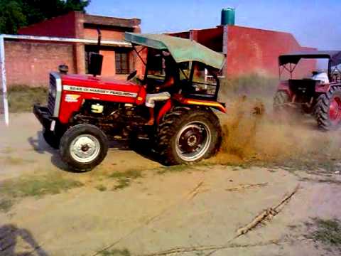 mahindra 275 v/s massey 5245 kali-rAi jatt farm tractor - YouTube