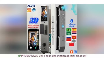 XSDTS Wifi Tuya APP Face Recognition Smart Door Lock With Camera Video Call Voice Intercom Digital D