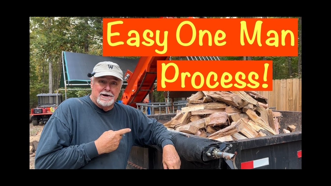 Новый процесс эффективной колки дров одним человеком