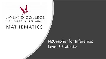 Using NZGrapher for the Level 2 Inference Assignment