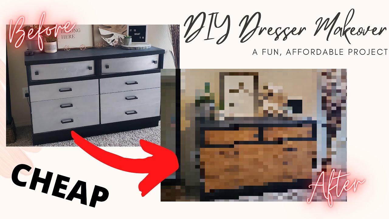 DIY Dresser Makeover Contact Paper Project YouTube
