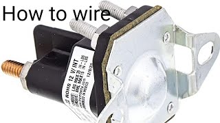 How to wire a starter solenoid in your lawn tractor/Garden tractor