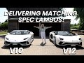 Delivering two matching spec lambos  huracan evo spyder  aventador ultimae roadster