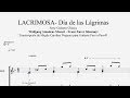 Lacrimosa - Mozart para Guitarra Tablatura por Magda C Noguera...