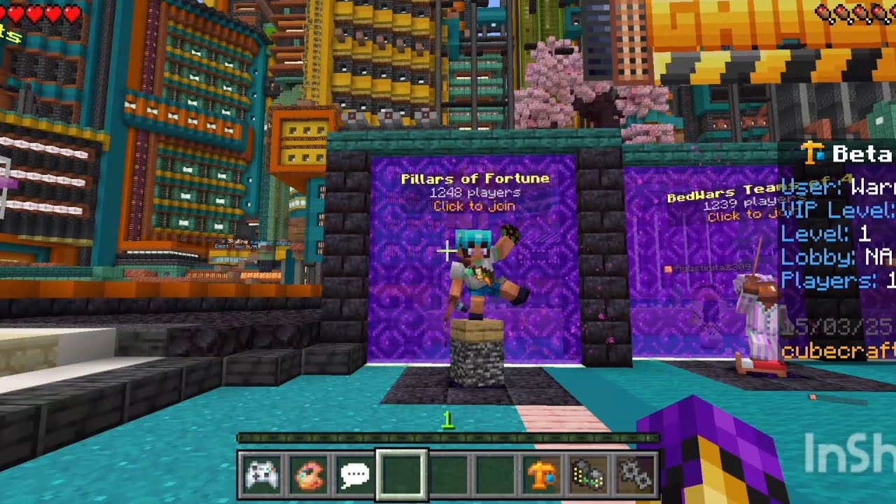 Playing Minecraft Pillars Of Fortune on Cubecraft! - YouTube