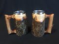 Oregon Wood Turning Live Edge Apple Wood Beer Steins