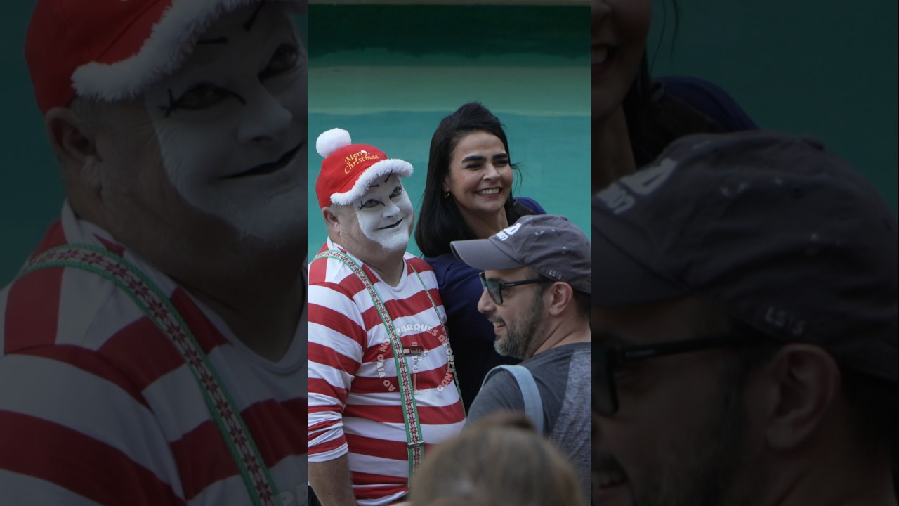 Tom o mímico recebeu uma piscada desta mulher e ficou sem jeito 🤭😍😂🤣#tomthemime #seaworldmime