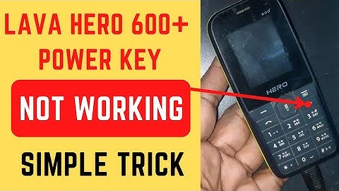 Lava Hero 600+ Power Key Not Working Solution || Lava Hero 600+ On/Off Switch Ways