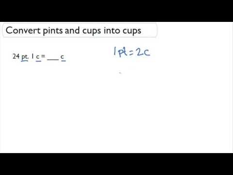 Convert pints and cups into cups 